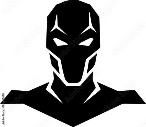 Dark Knight Superhero Silhouette Cape Vector Illustration