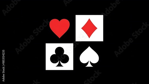 Four playing card symbols illustration