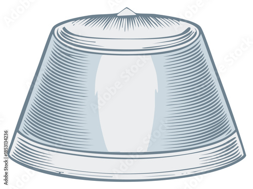 Ancient Headdress Hat in Light Blue and Grey Hues for Traditional Design Themes