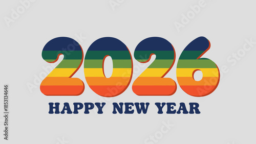 Celebrating the arrival of 2026 with a vibrant Happy New Year greeting