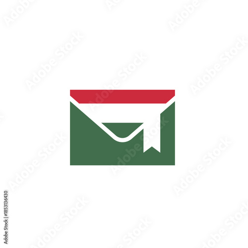 Hungary Flag Marked Mail In Icon