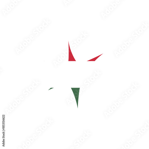 Hungary Flag Splash Star In Icon