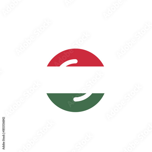 Hungary Flag Disk In Icon