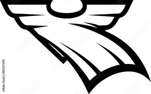 Dark Knight Superhero Bat Silhouette Action Pose Design