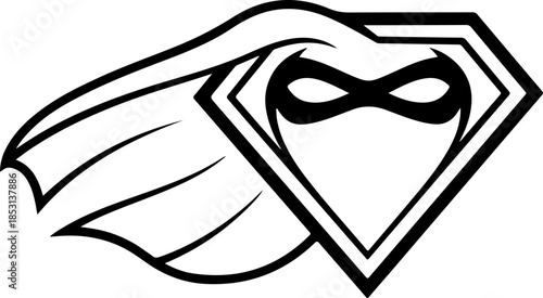 Dark Knight Superhero Bat Silhouette Action Pose Design