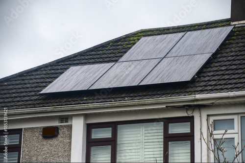 solar panels on roof