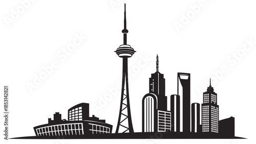 Vector illustration toronto city skyline