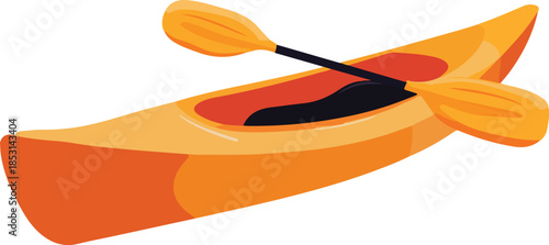 Kayak boat Vector on Transparent Background
