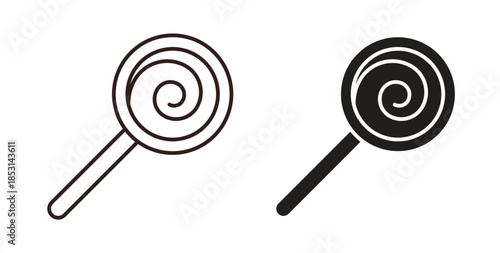 Candy icons. thin line and glyph vector icons pack on white background