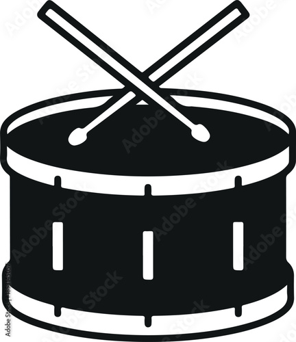 Drum with crossed sticks