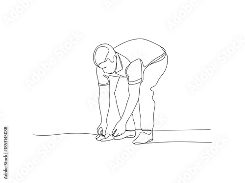 Person Bending Down Sketch