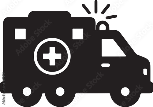 Emergency medical vehicle in action