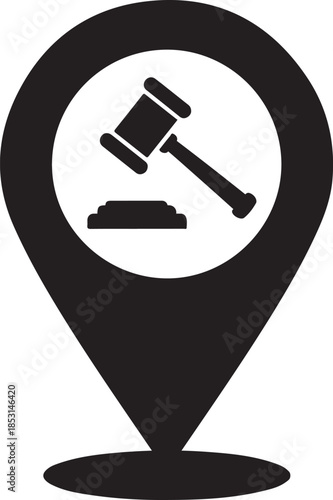 Hammer of justice vector icon