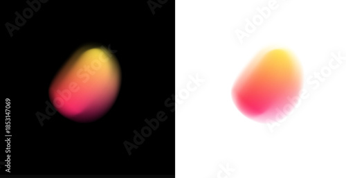 Iridescent gradient shape circle with liquid streaks, floating holographic drops, rainbow colors blending across soft mesh, luminous neon shimmer, glowing round banner PNG.