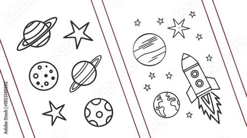 Vector illustration five business people walking in a line