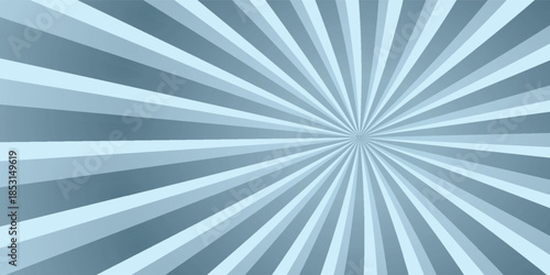 Sun rays background. Blue radiate sun beam, burst effect. Sunbeam light flash boom.