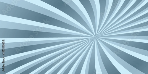 Sun rays background. Blue radiate sun beam, burst effect. Sunbeam light flash boom.