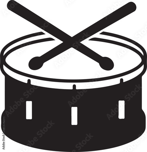 Drum with sticks vector art