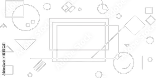 architectural plan blueprint or abstract modern Seamless various geometric lines patterns.