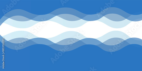 Sea waves layered vector background illustration and sea beach