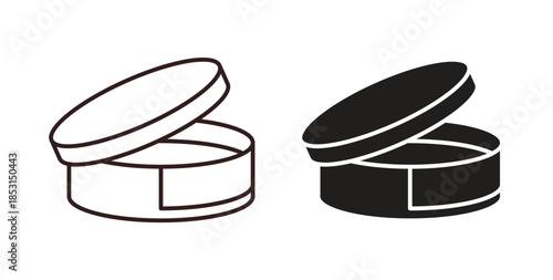 Cream icons. thin line and glyph vector icons pack on white background