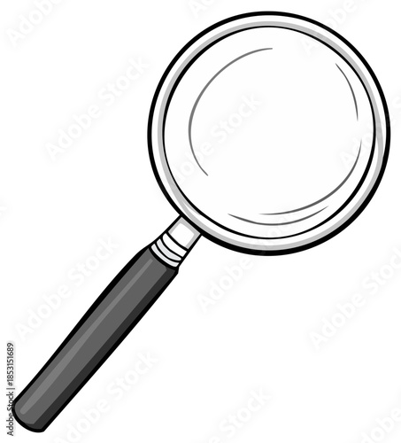 Magnifying Glass Graphic: Search, Discovery, and Exploration Concept for Research and Investigations