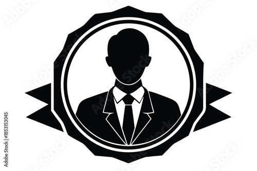 trusted expert vector icon silhouette
