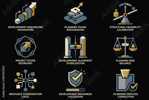 Business project management development process planning framework