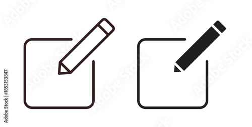 Edit icons. thin line and glyph vector icons pack on white background