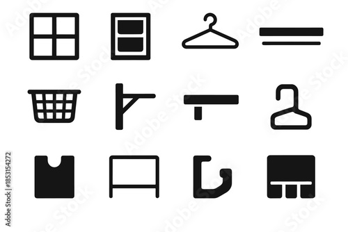 Pocket vector nub clip organizer icon tile frame sleeve laundry storage icons