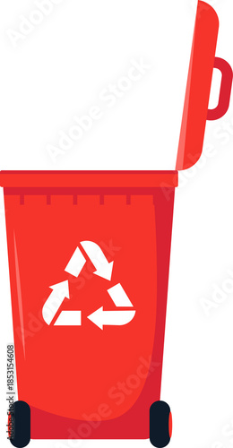 Recyling bins environmental protection and waste separation  sustainable