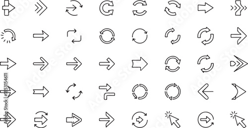 Arrows and cyclic icons vector illustration