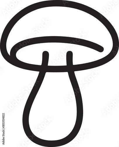 Mushroom one line continuous drawing.one line vector illustration with out background.