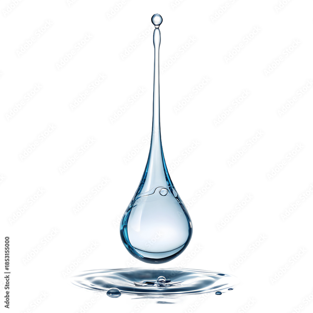 Fototapeta premium Single water drop in motion