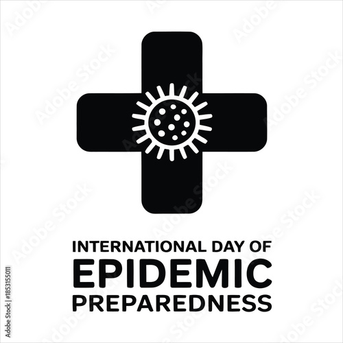 International Day of Epidemic Preparedness logo with a virus icon inside a medical cross