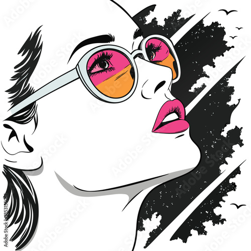 Vector illustration black and white illustration of london city skyline with famous buildings