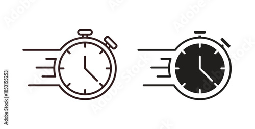 Express icons. thin line and glyph vector icons pack on white background