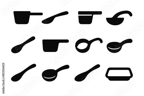 Ring narrow scoop vector tip slab tray feeding rounded icon stable icons
