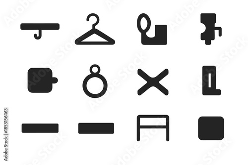 Icon hanger set hook steamer icons tile plate stand block footing loop