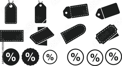 set of price tags