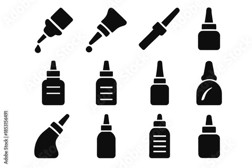 Drop chain oil feed ridge bottle arc disc icon tip vector small