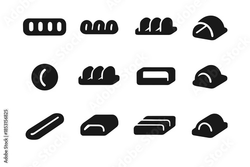 Holder base support band cavity vector icon rounded slab slot cable clip