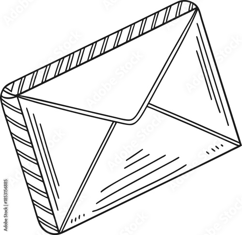 Classic paper envelope mail icon for business and correspondence mail