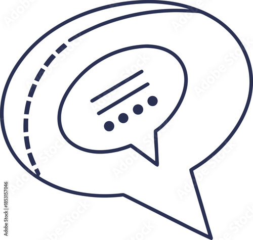 Speech bubble message chat communication dialog icon social media concept