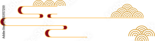 Chinese Cloud Line Ornament Elegant Accent