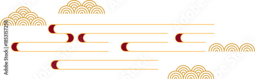 Chinese Cloud Line Ornament Festival Detail