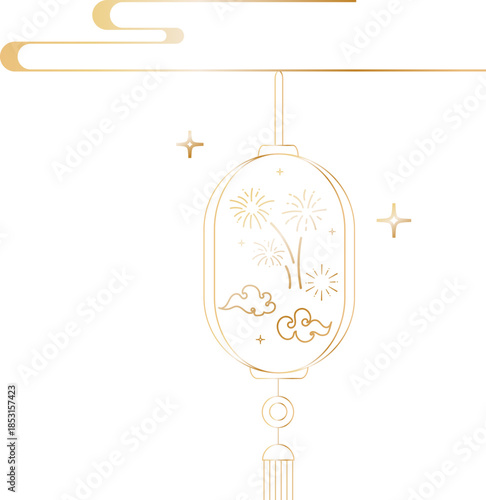 Chinese Cloud And Lantern Elegant Ornament