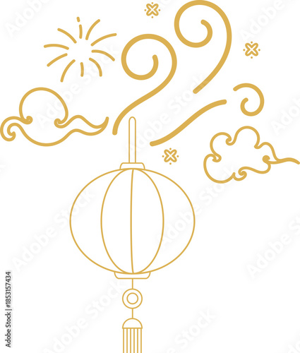 Chinese Festival Cloud And Lantern Design