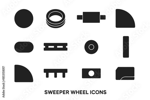 Plate bar smooth line icon icons vector connector wheel slab rounded sweeper