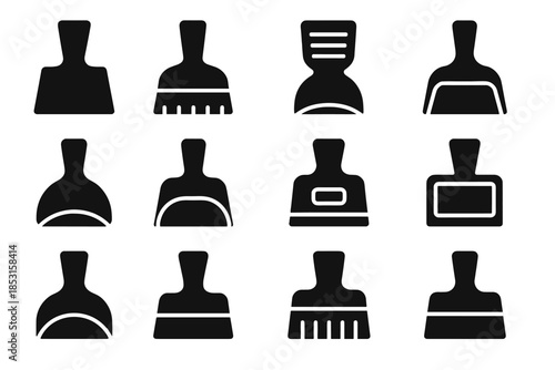 Icon ridge pad compact tile set slab smooth grid vector contour base